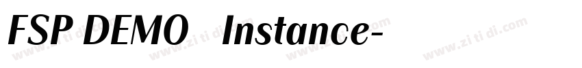 FSP DEMO   Instance字体转换